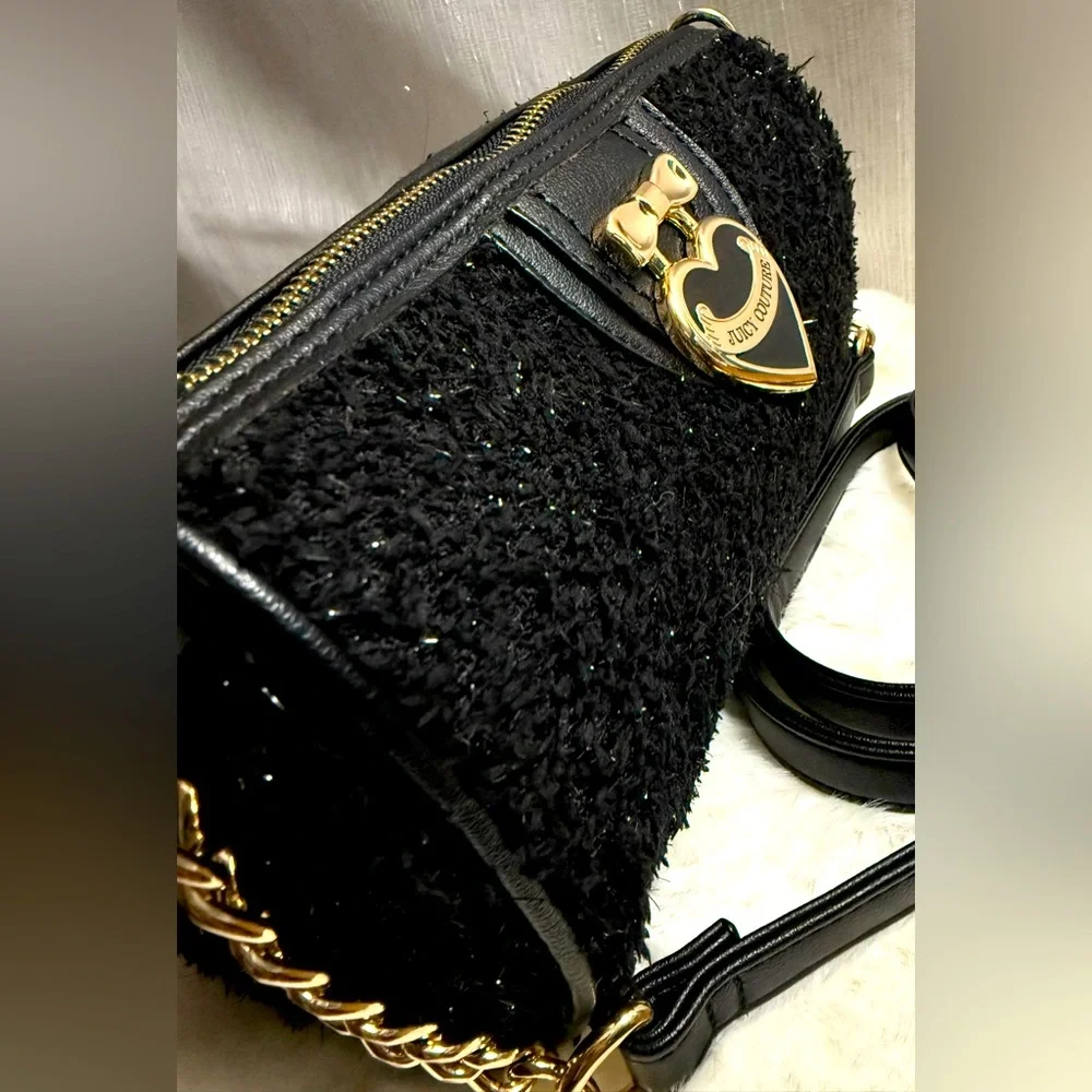 NEW Juicy Couture Black Roll Crossbody Bag